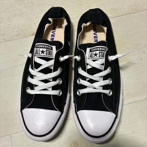 Converse ALL STAR (Chuck Taylor) Black Slip-On Sneaker Size 8.5 - Picture 1 of 6